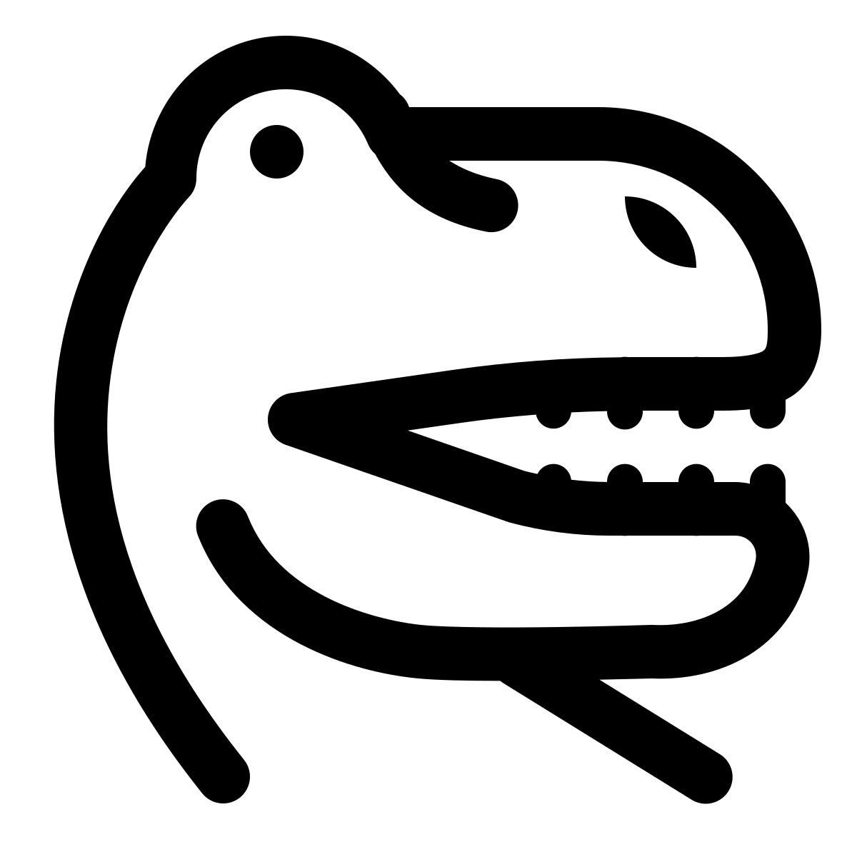 windows 11 outline style 恐龙 icon