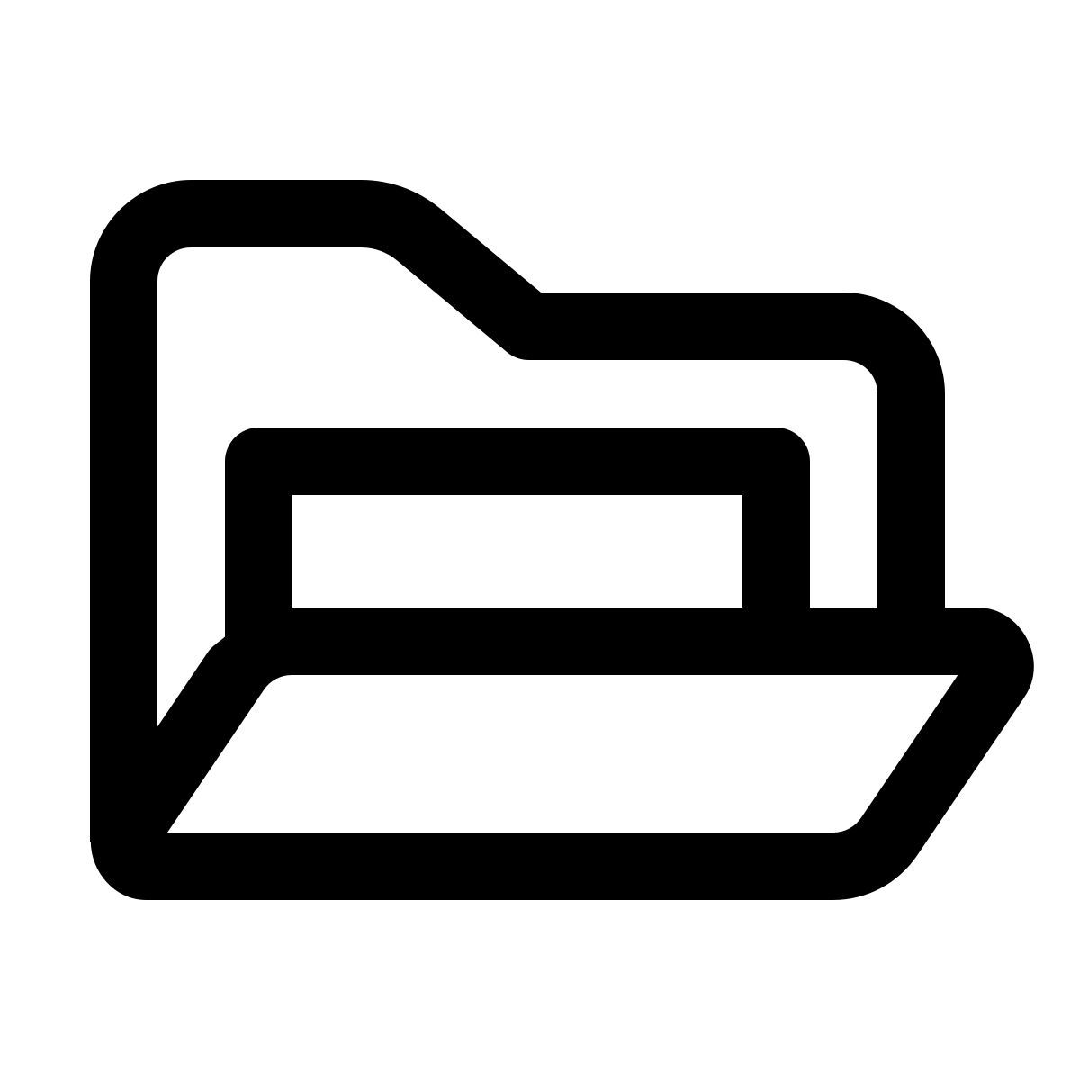 windows 11 outline style 文件夹中的文档 icon