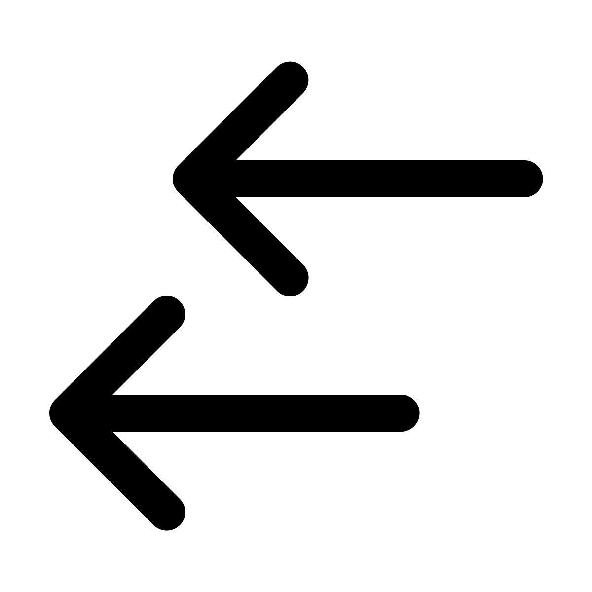 windows 11 outline style duplo esquerda setas icon