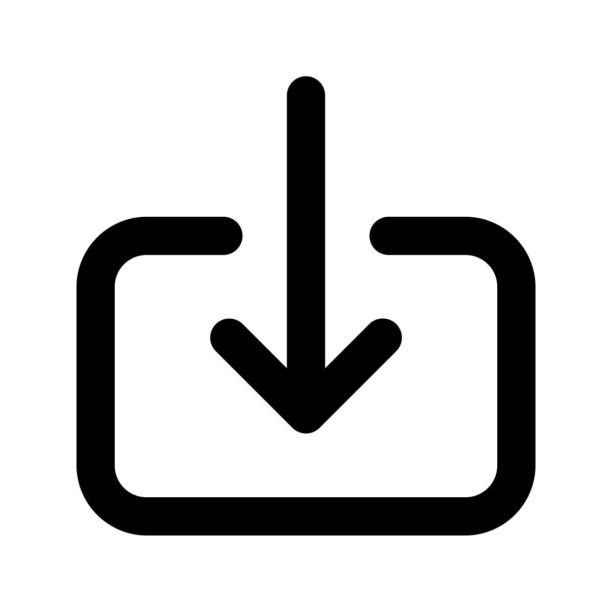 windows 11 outline style download icon