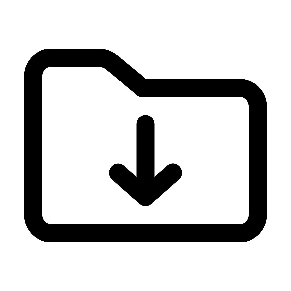 windows 11 outline style 下载文件夹 icon