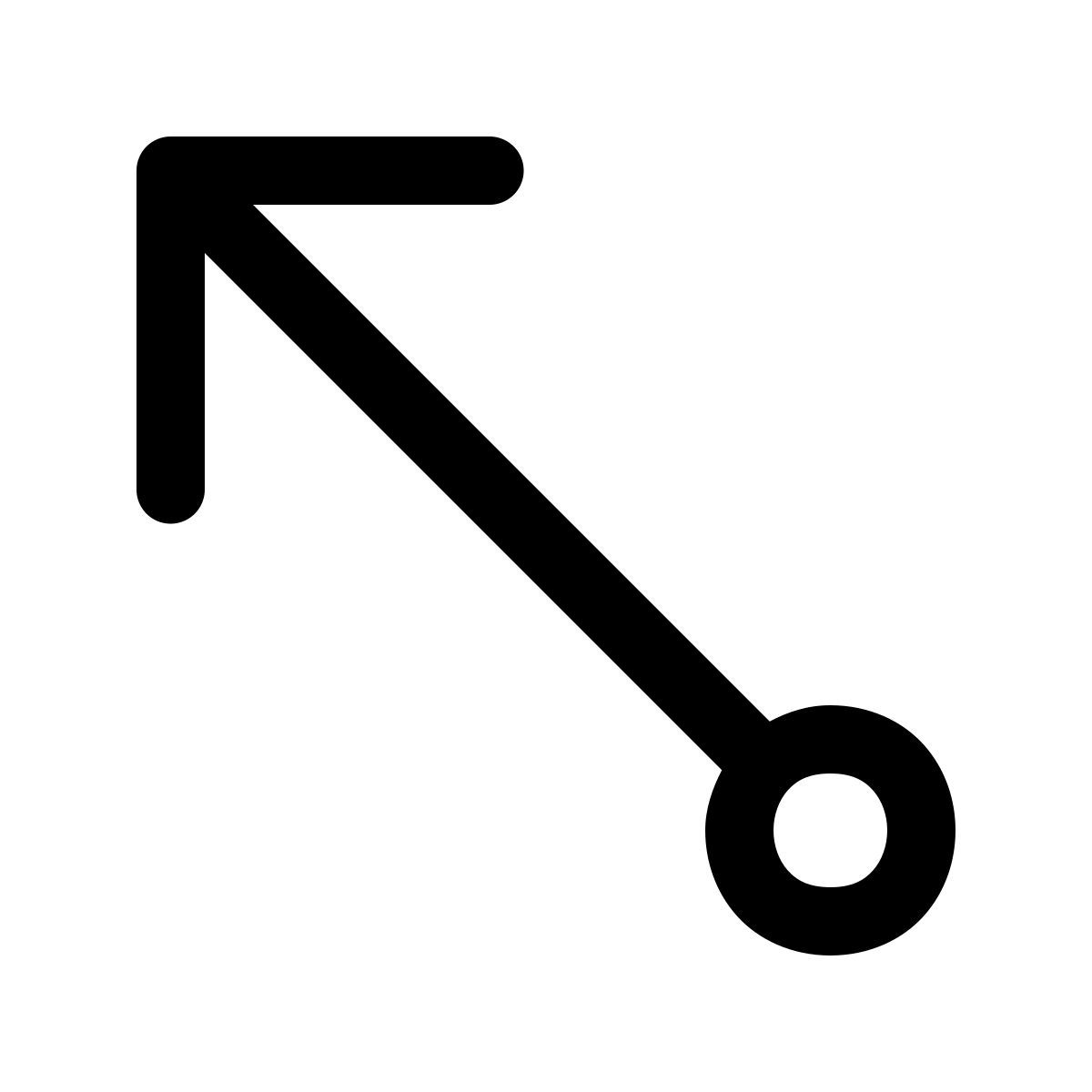 windows 11 outline style arraste para cima seta para a esquerda icon