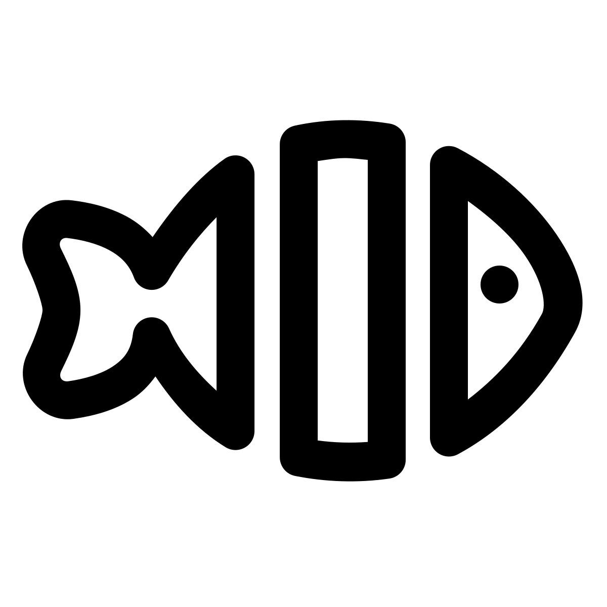 windows 11 outline style 分解的鱼 icon