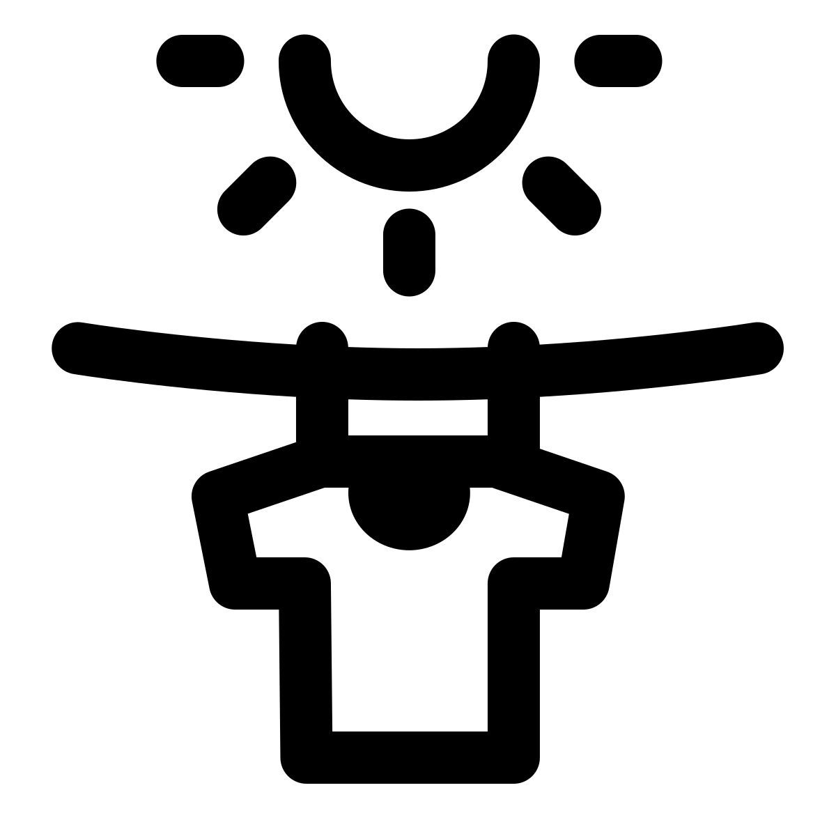 windows 11 outline style séchage des vêtements icon