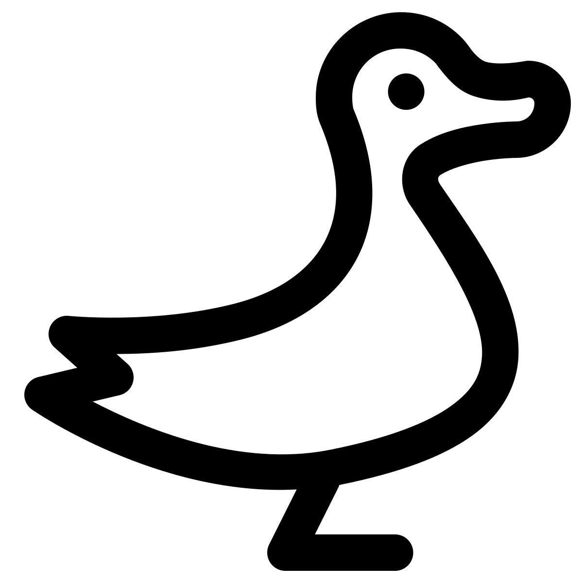 windows 11 outline style 鸭 icon