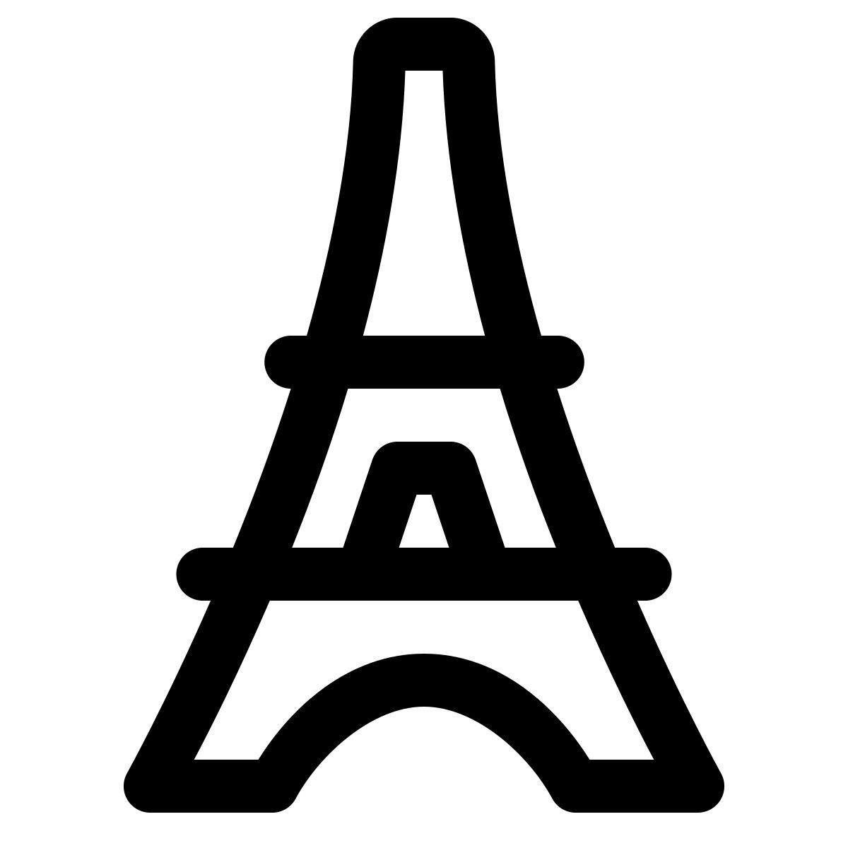 windows 11 outline style 埃菲尔铁塔 icon