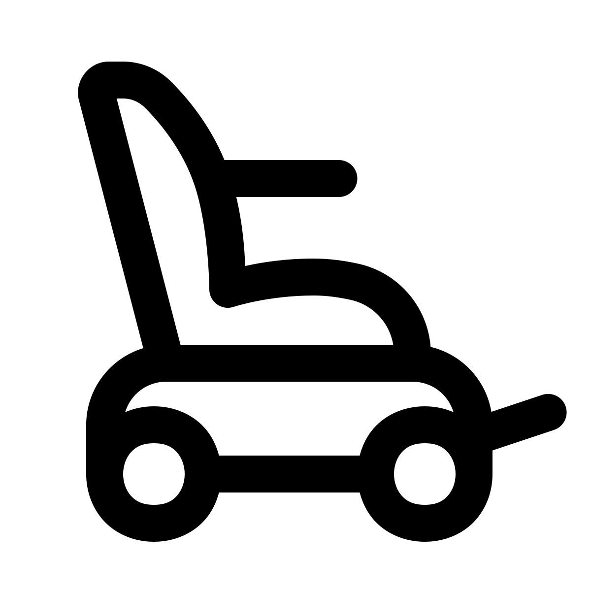 windows 11 outline style electric wheelchair icon