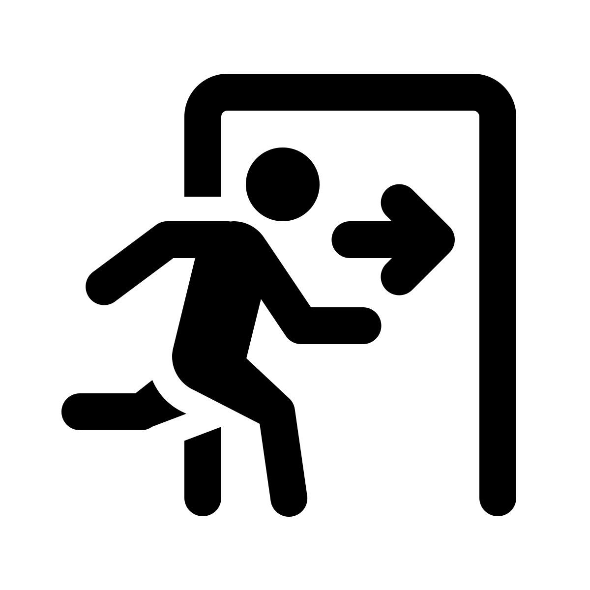 windows 11 outline style 紧急出口 icon