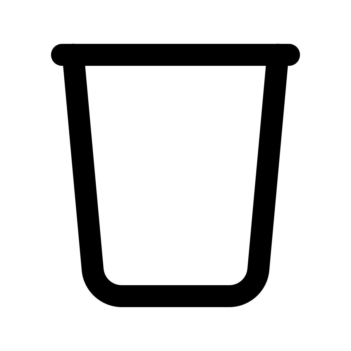 windows 11 outline style papelera vacía icon