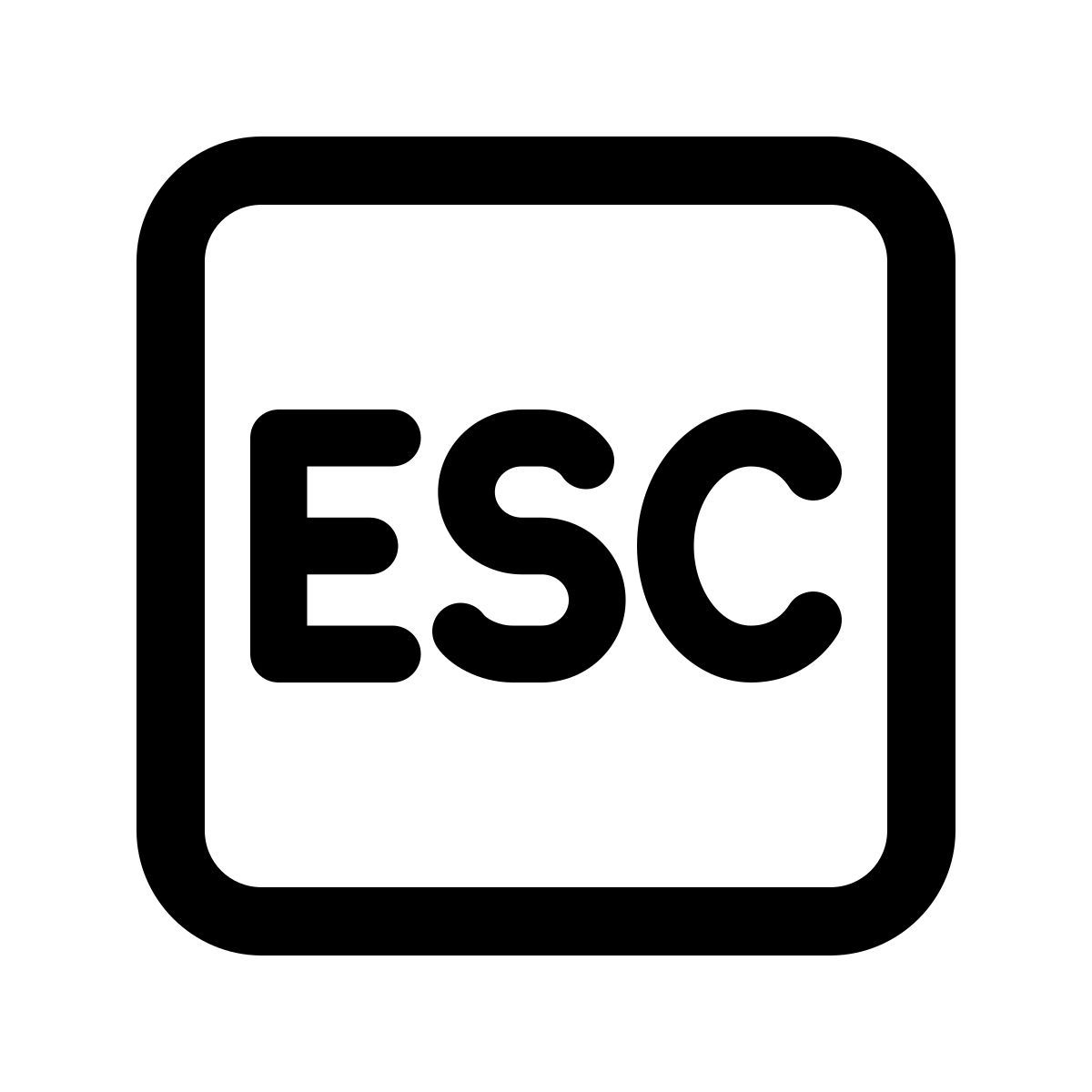 windows 11 outline style esc mac icon