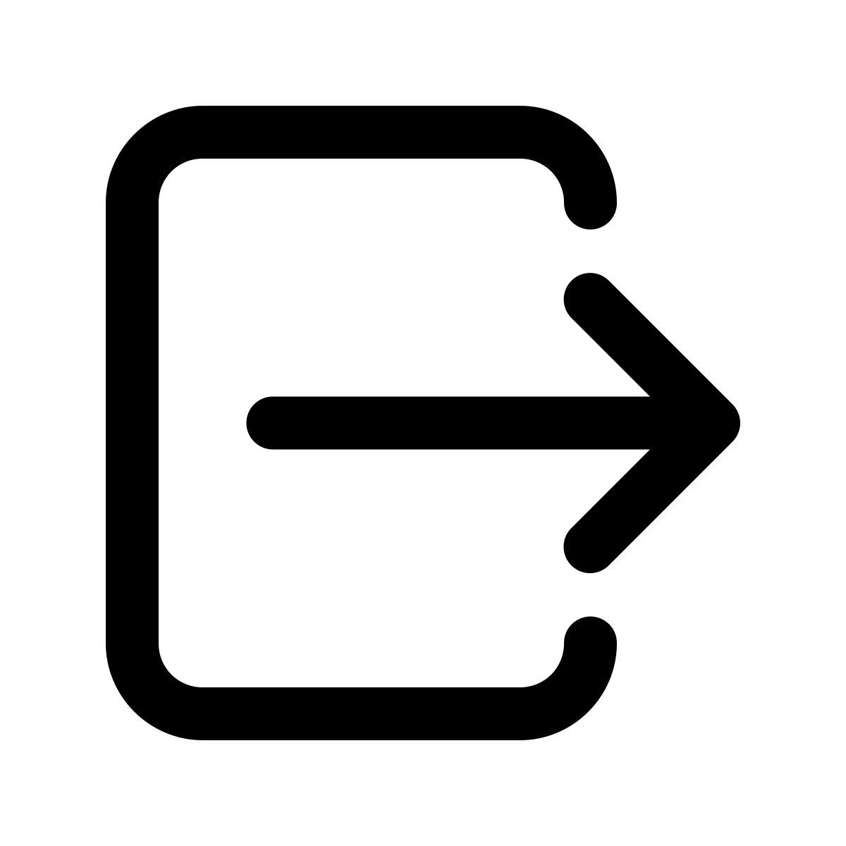windows 11 outline style logout icon
