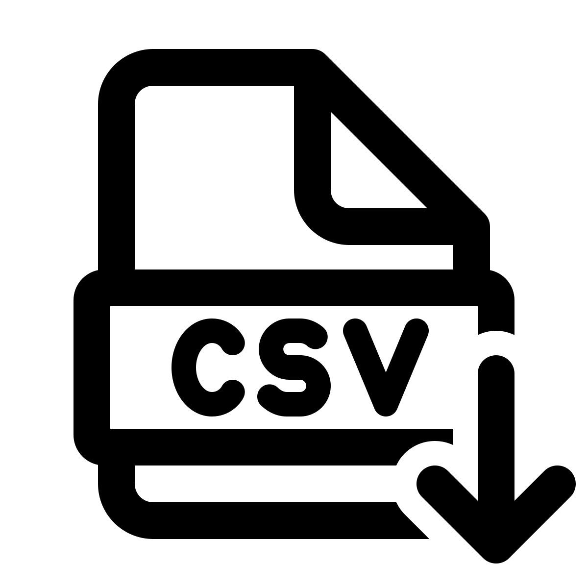 windows 11 outline style export csv icon