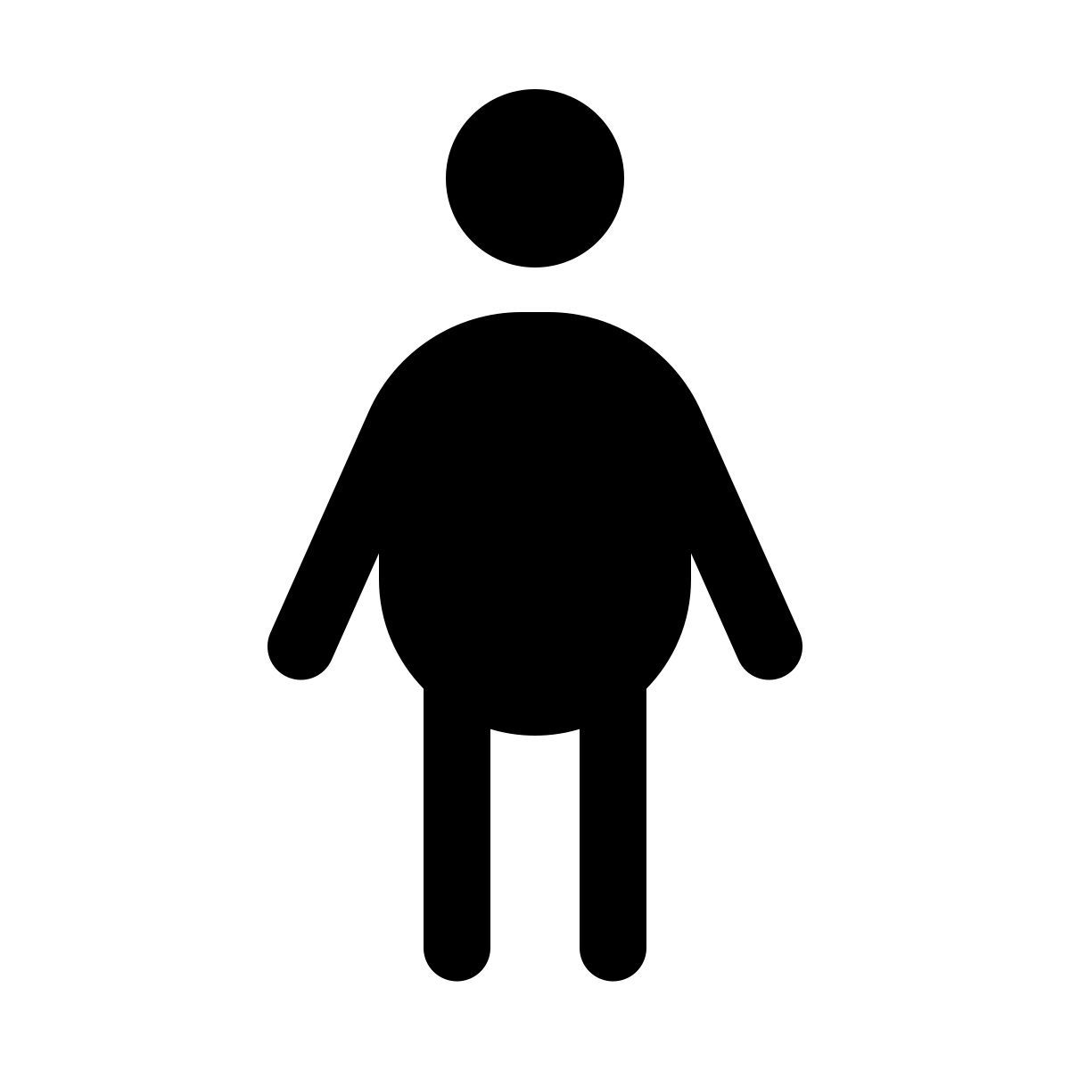 windows 11 outline style uomo grasso icon