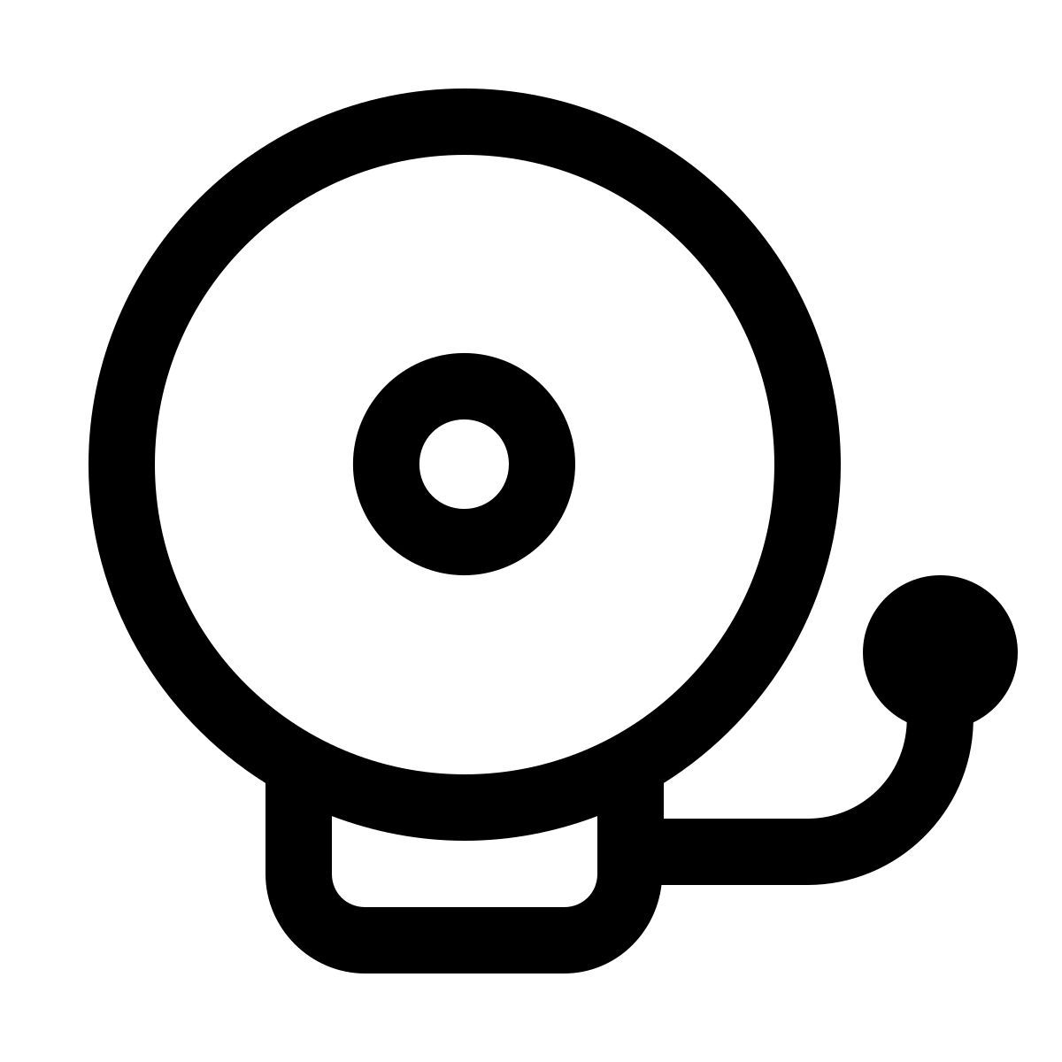 windows 11 outline style alarma de incendios icon