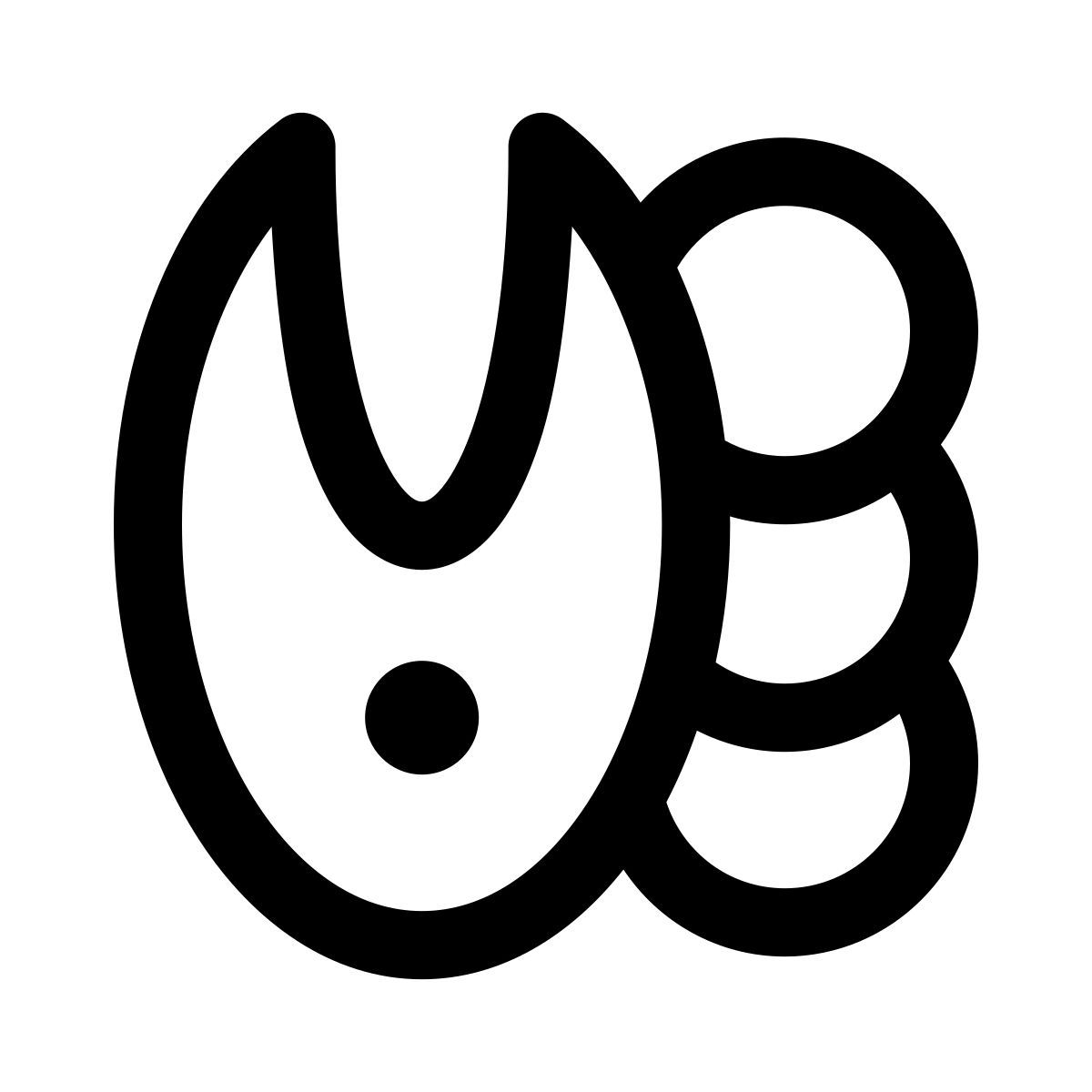 windows 11 outline style 鱼和蔬菜 icon