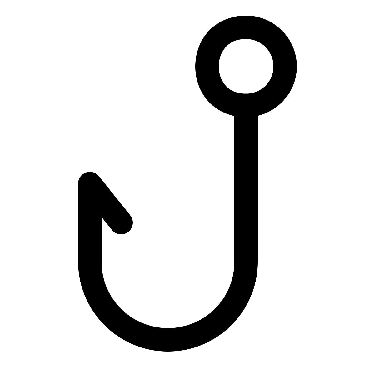 windows 11 outline style 钓鱼钩 icon