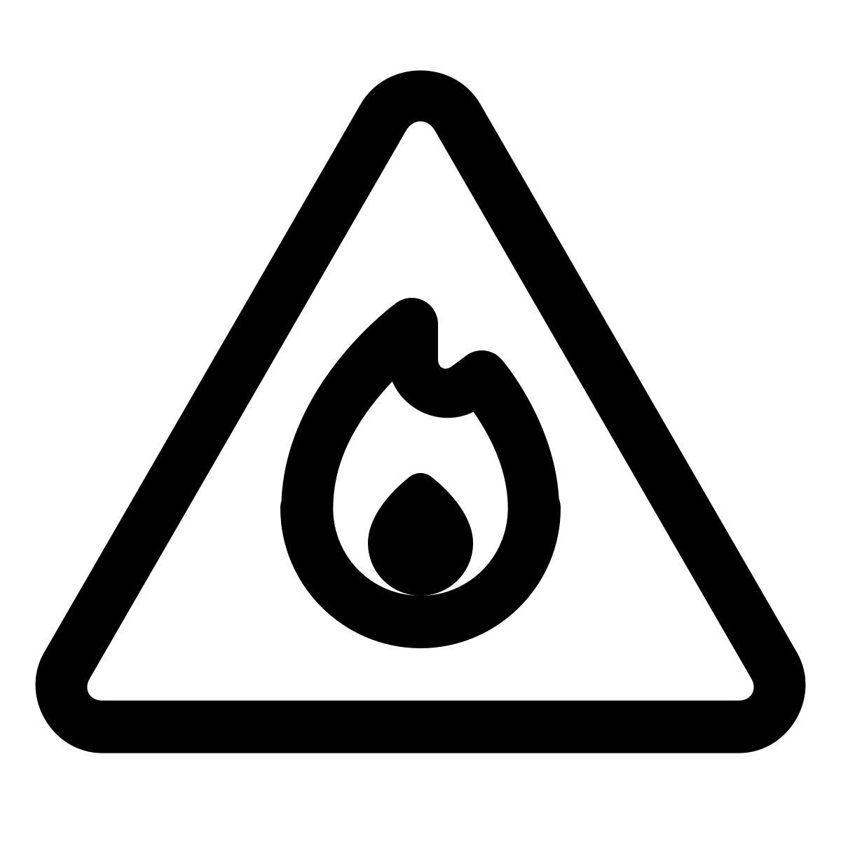 windows 11 outline style inflamable icon