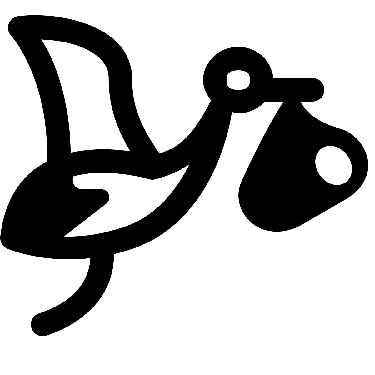 windows 11 outline style 带着包裹的飞鹳 icon