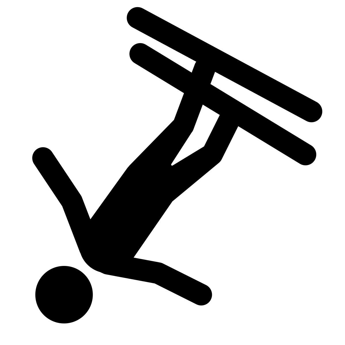 windows 11 outline style 自由式滑雪 icon