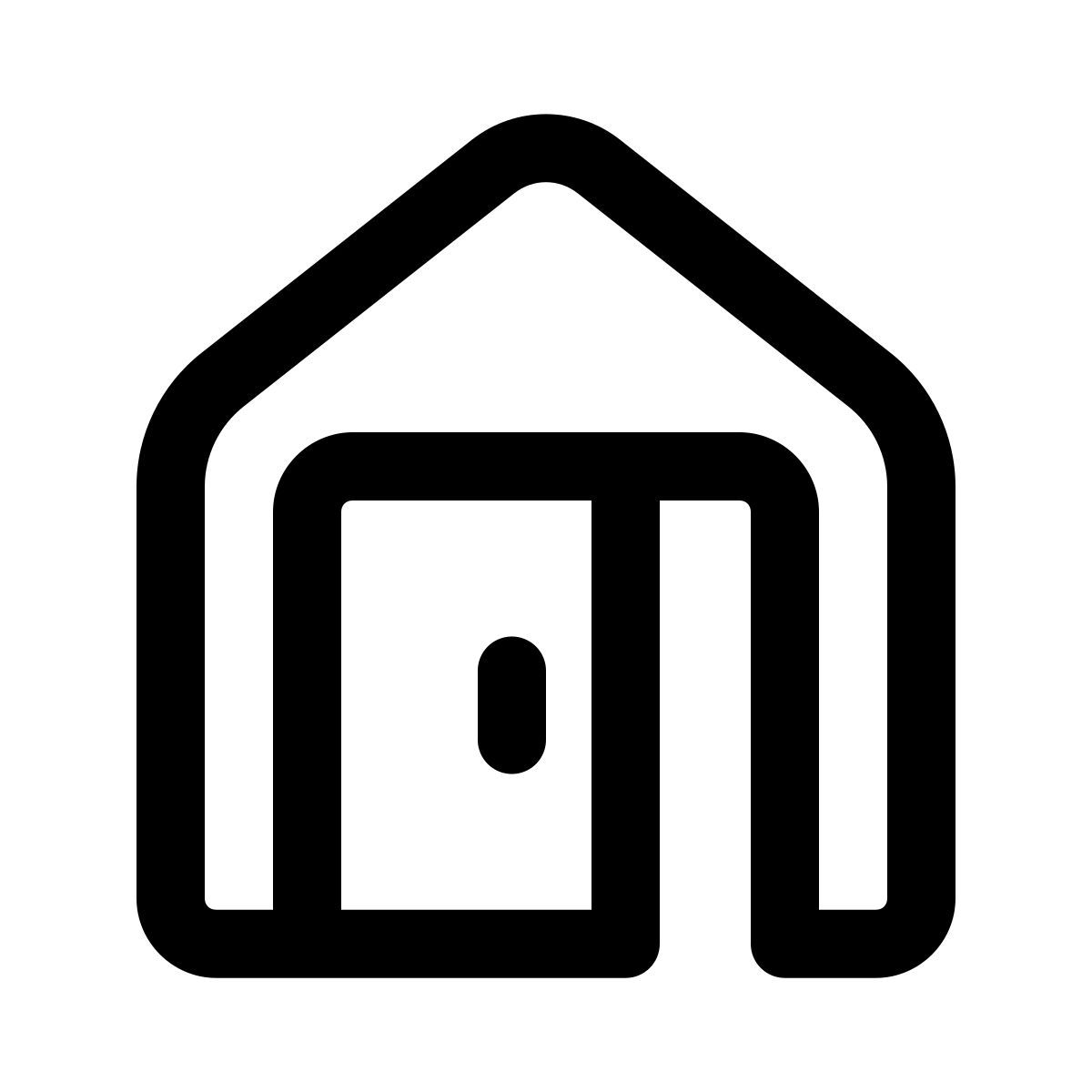 windows 11 outline style porte de garage entrouverte icon