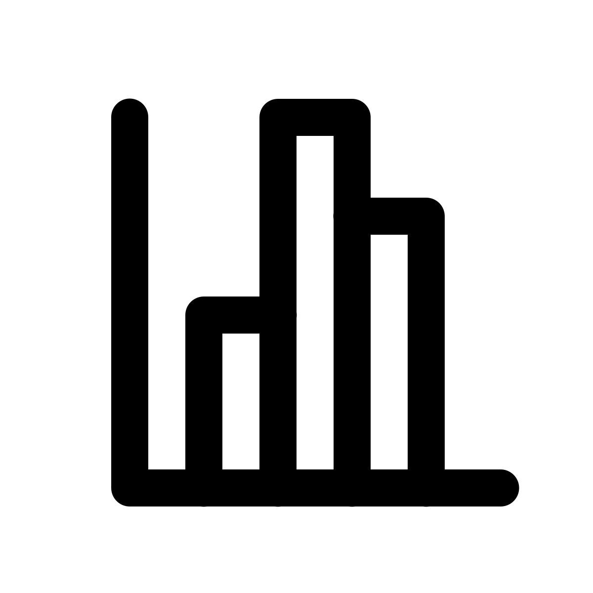 windows 11 outline style graph axes icon