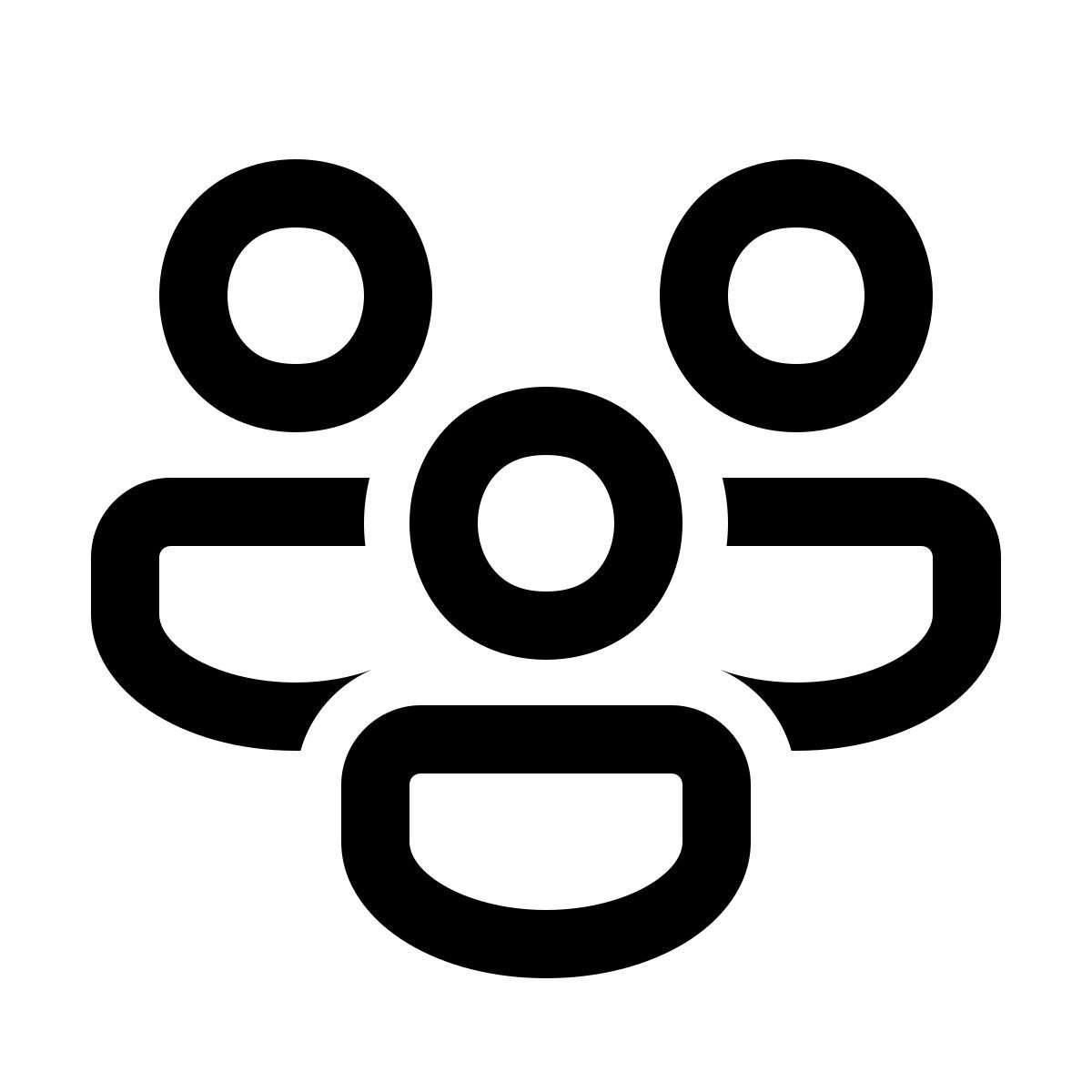 windows 11 outline style user groups icon