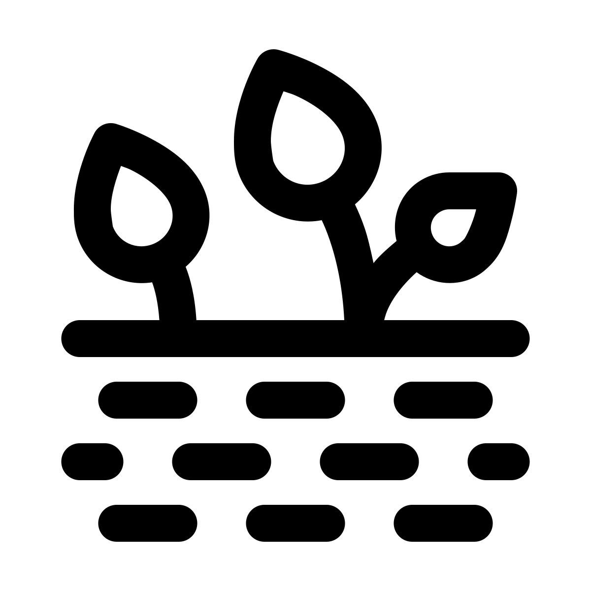 windows 11 outline style planta en crecimiento icon