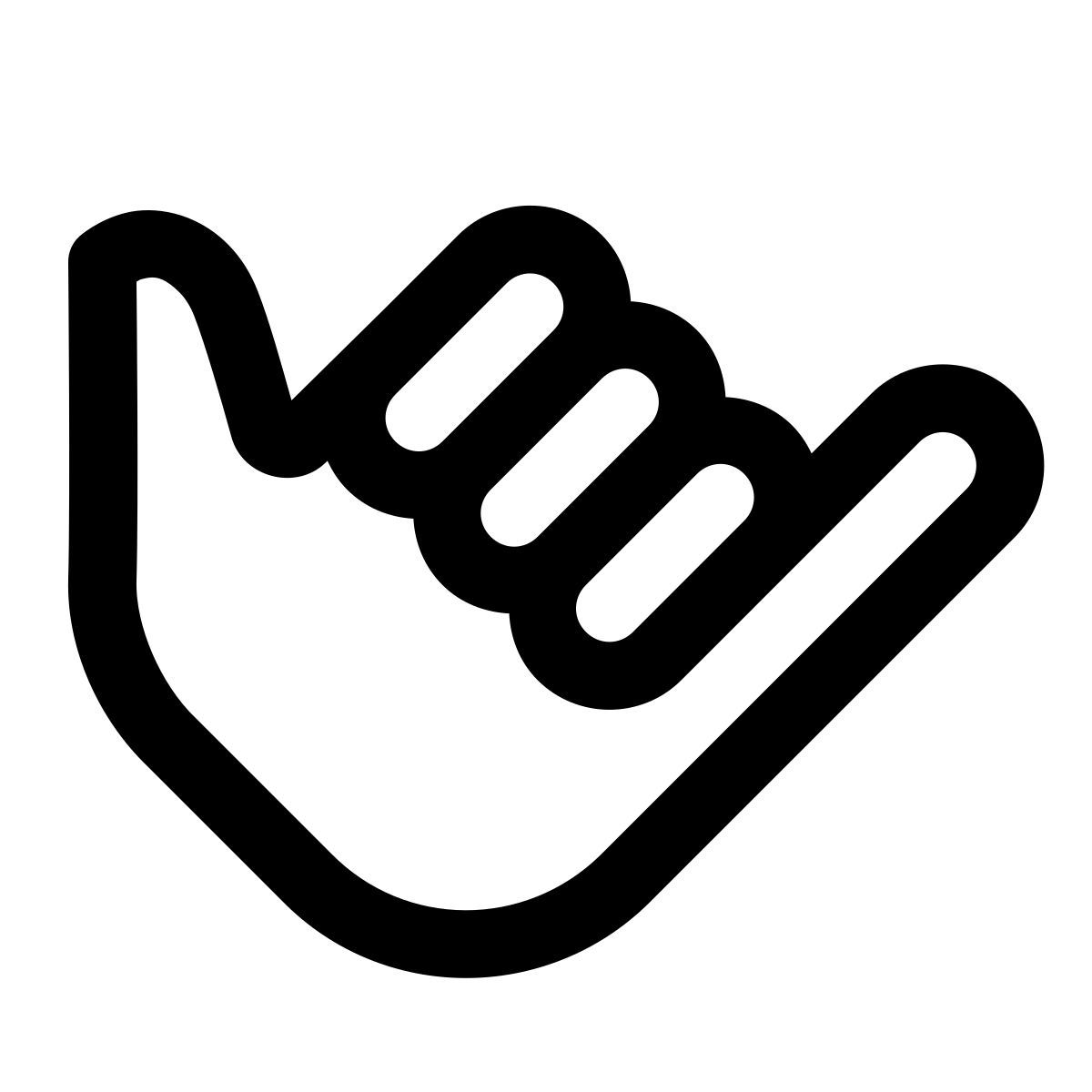 windows 11 outline style hang ten icon