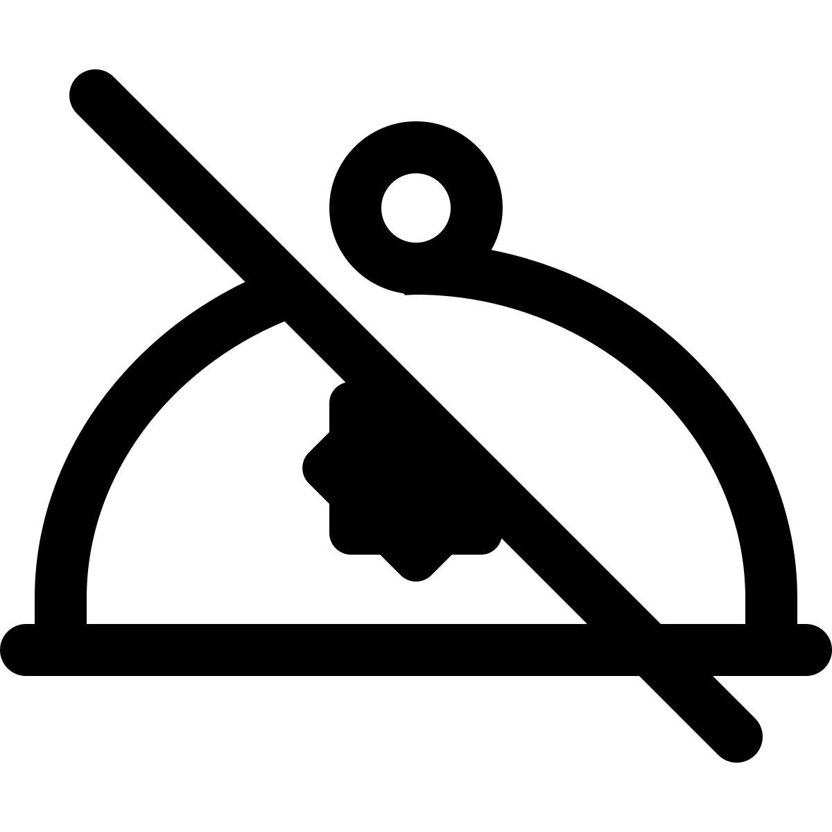 windows 11 outline style nourriture haram icon