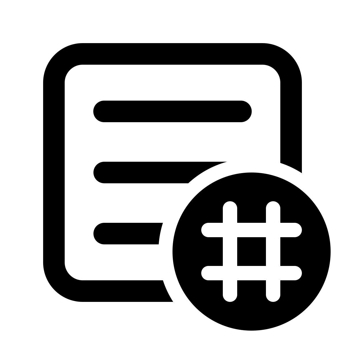 windows 11 outline style 包括hashtag活动供稿 icon