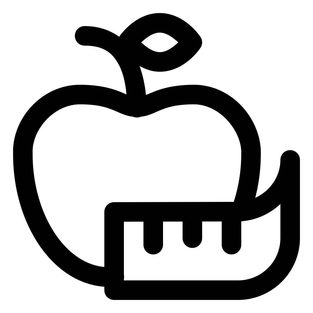 windows 11 outline style mangiare sano icon