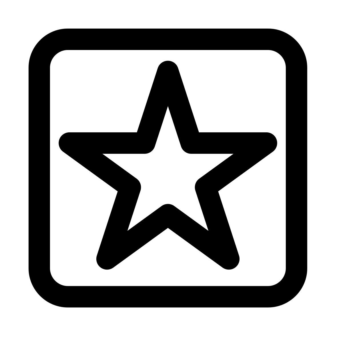 windows 11 outline style star di hollywood icon