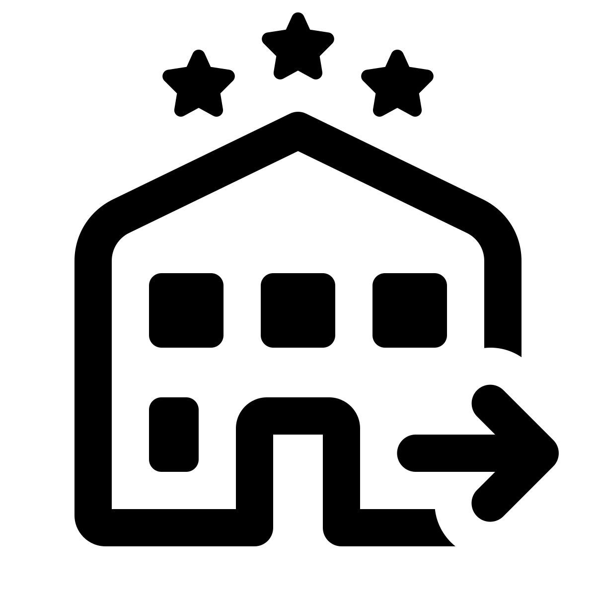 windows 11 outline style hotel check out icon