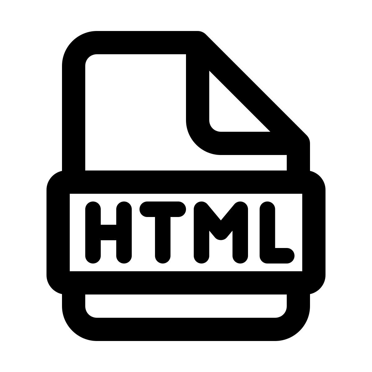 windows 11 outline style tipo di file html icon