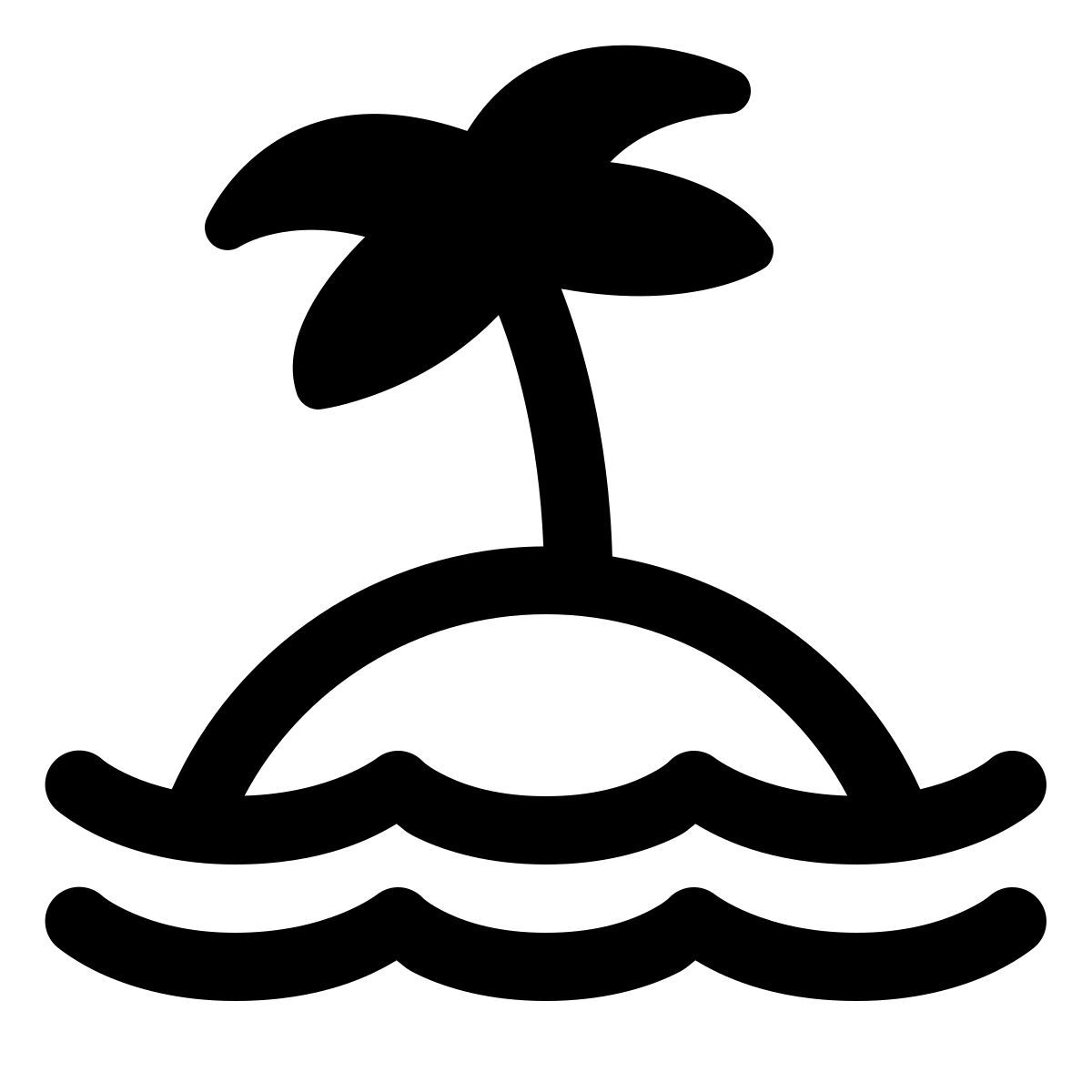 windows 11 outline style 물 위의 섬 icon