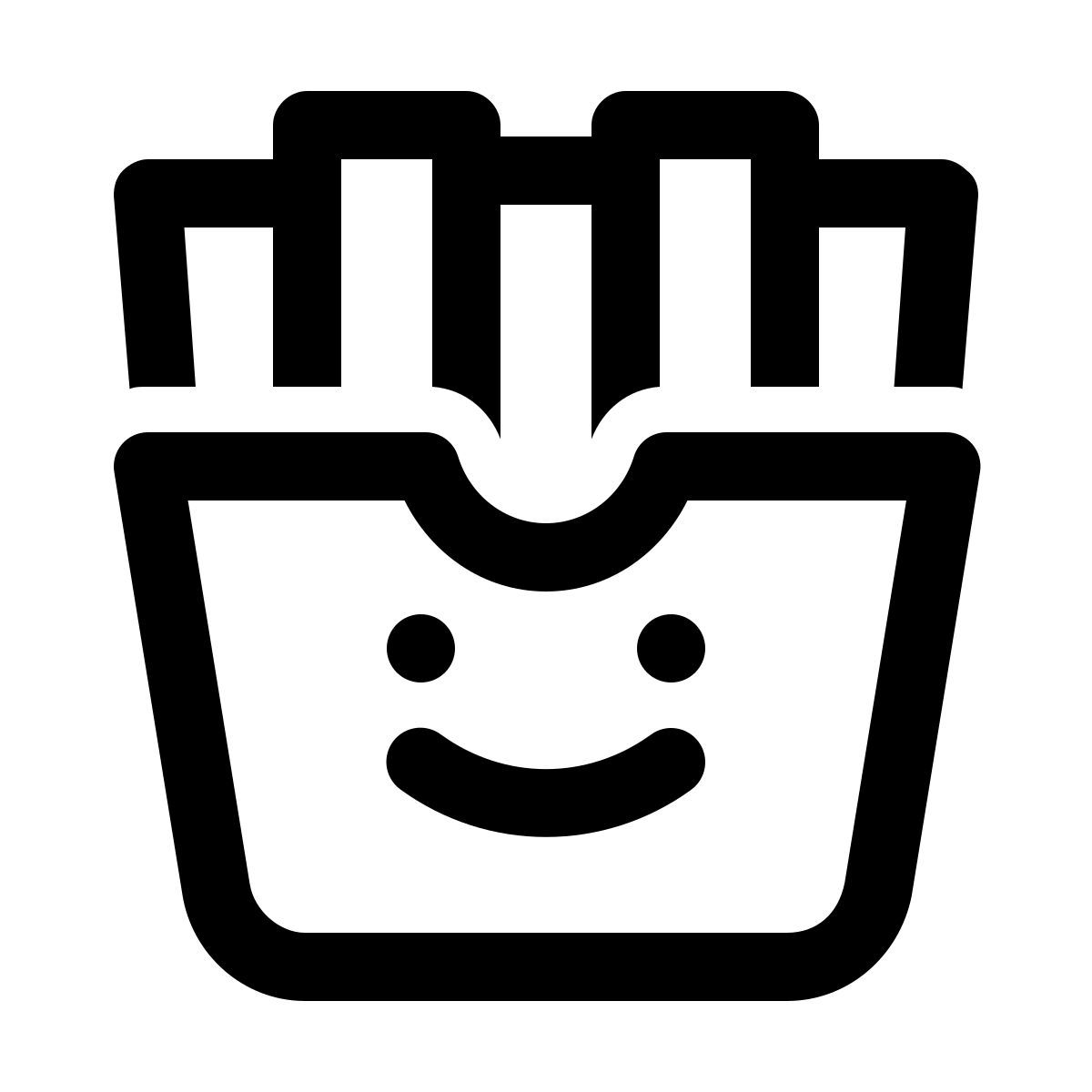 windows 11 outline style kawaii frites icon