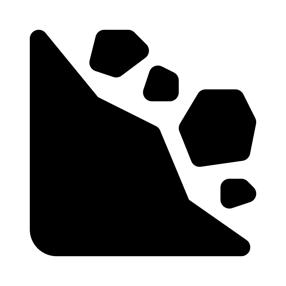 windows 11 outline style 滑坡 icon