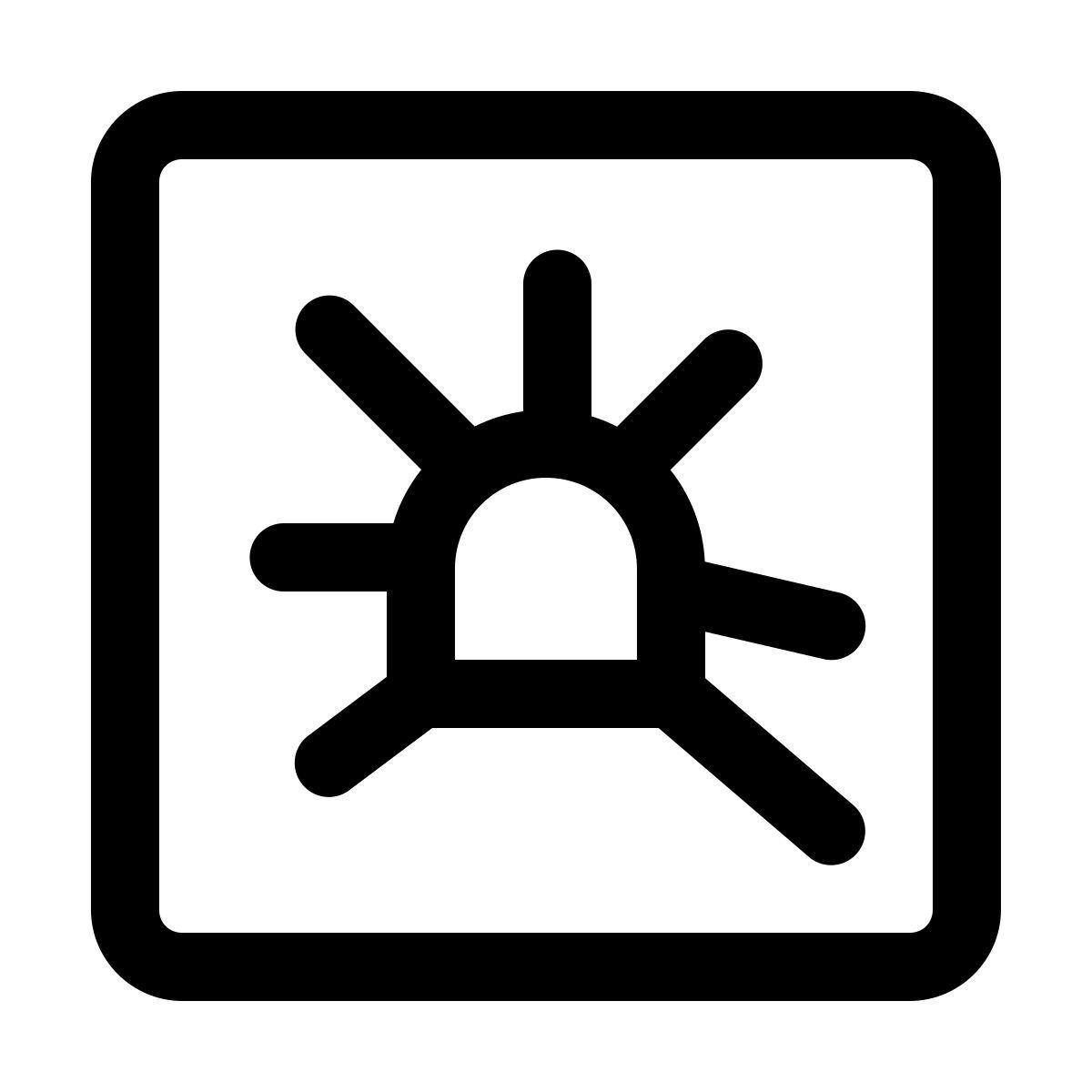 windows 11 outline style luce alla fine del tunnel icon
