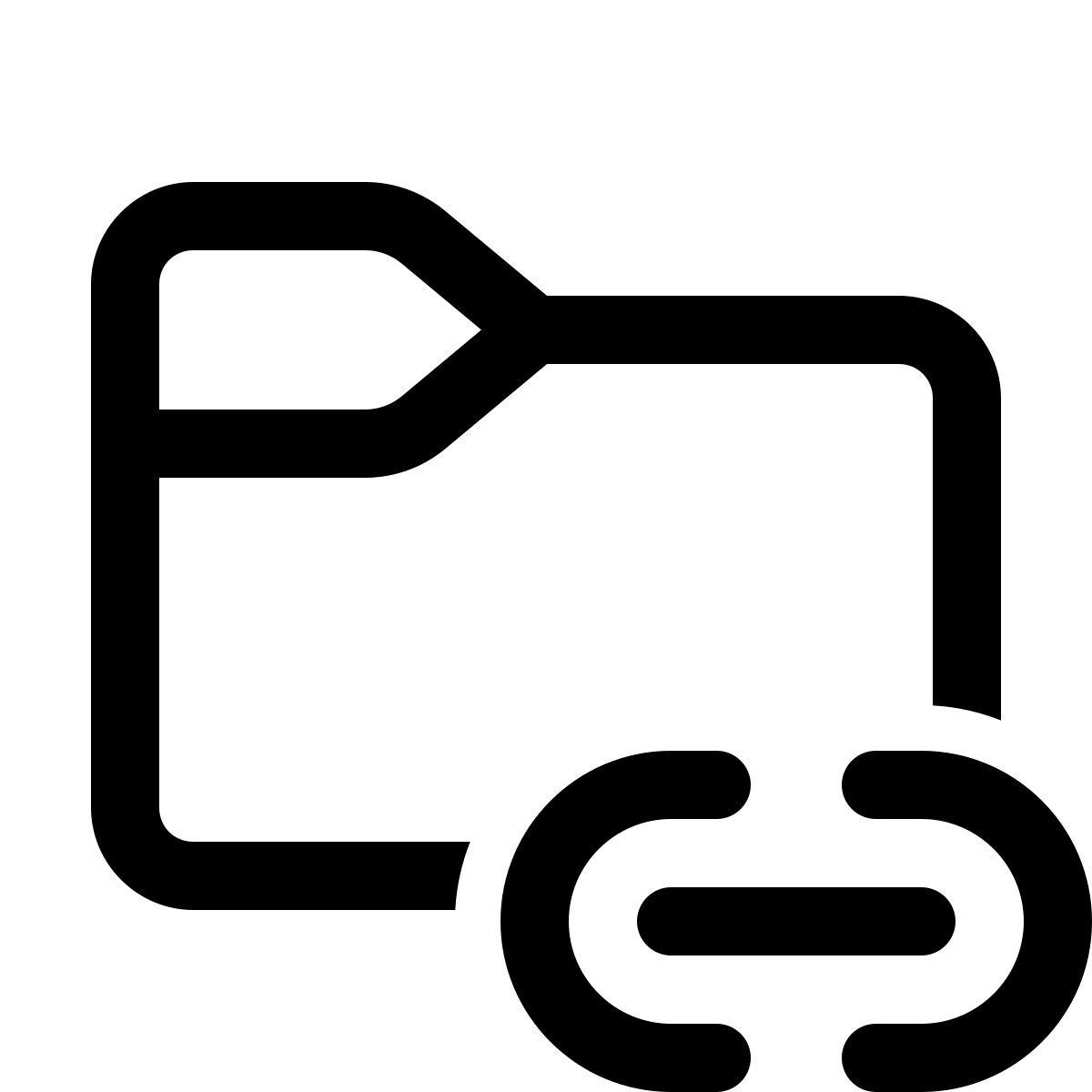 windows 11 outline style dossier de liens icon