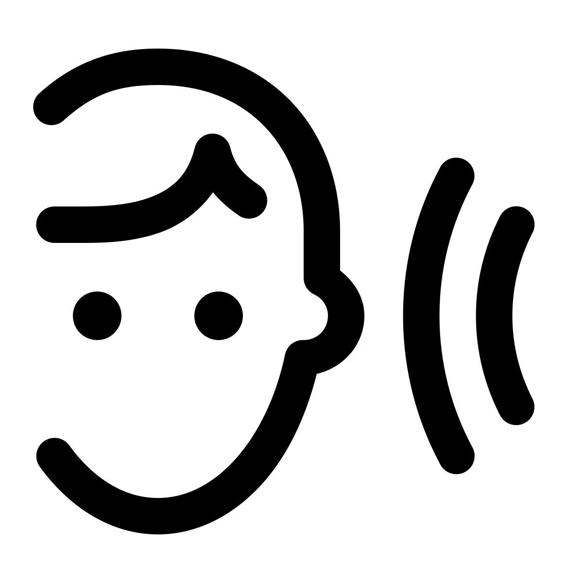 windows 11 outline style escuchando icon