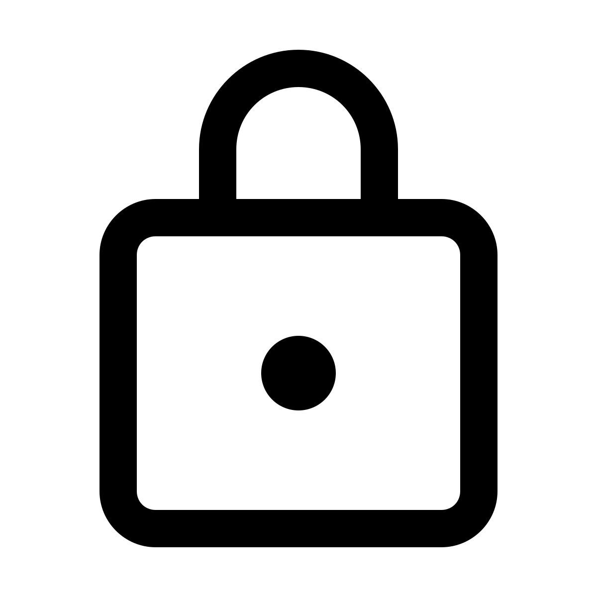 windows 11 outline style 锁 icon