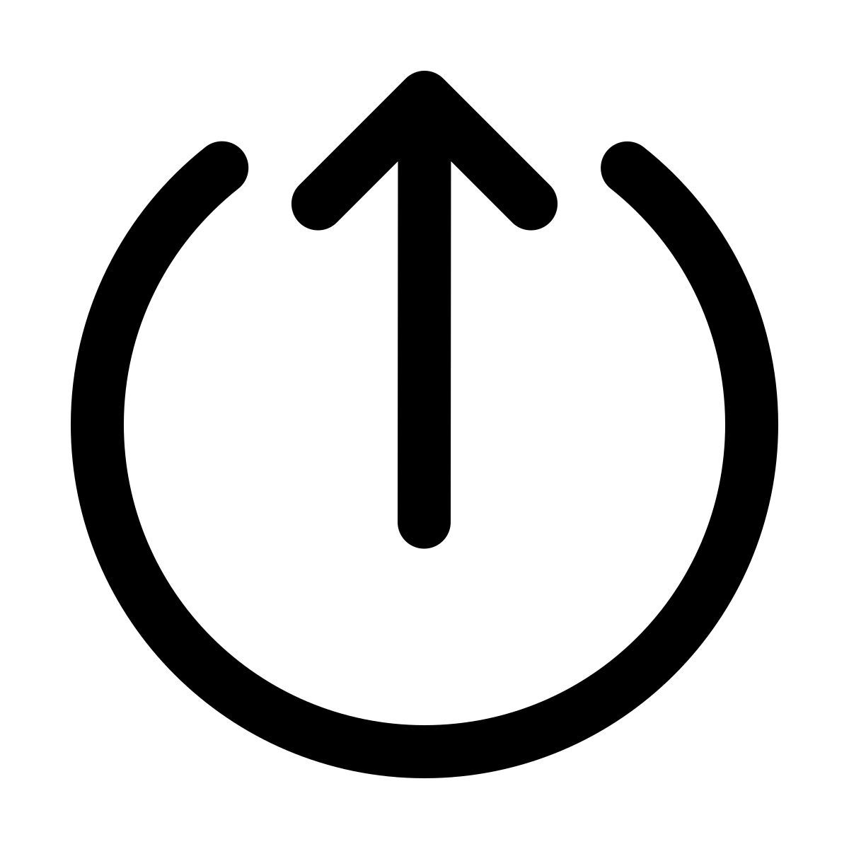 windows 11 outline style logout arredondado acima icon