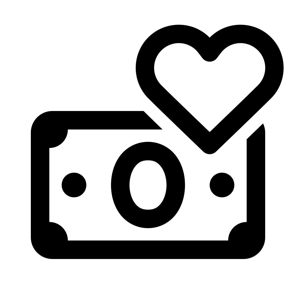 windows 11 outline style 사랑에 돈 icon