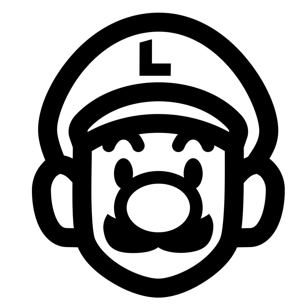 windows 11 outline style luigi icon