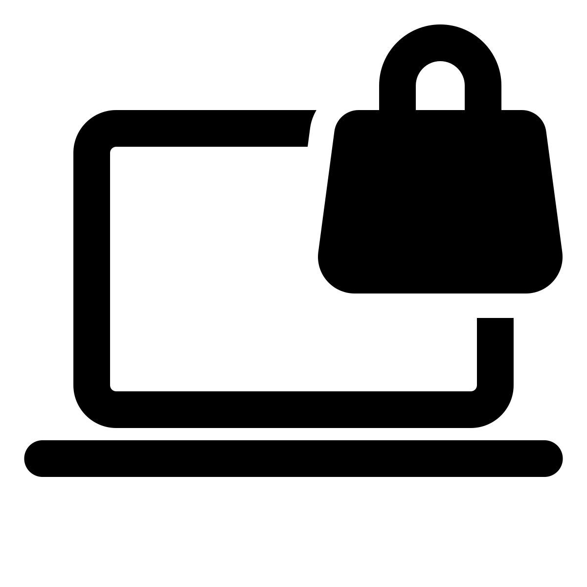 windows 11 outline style macbook basket icon