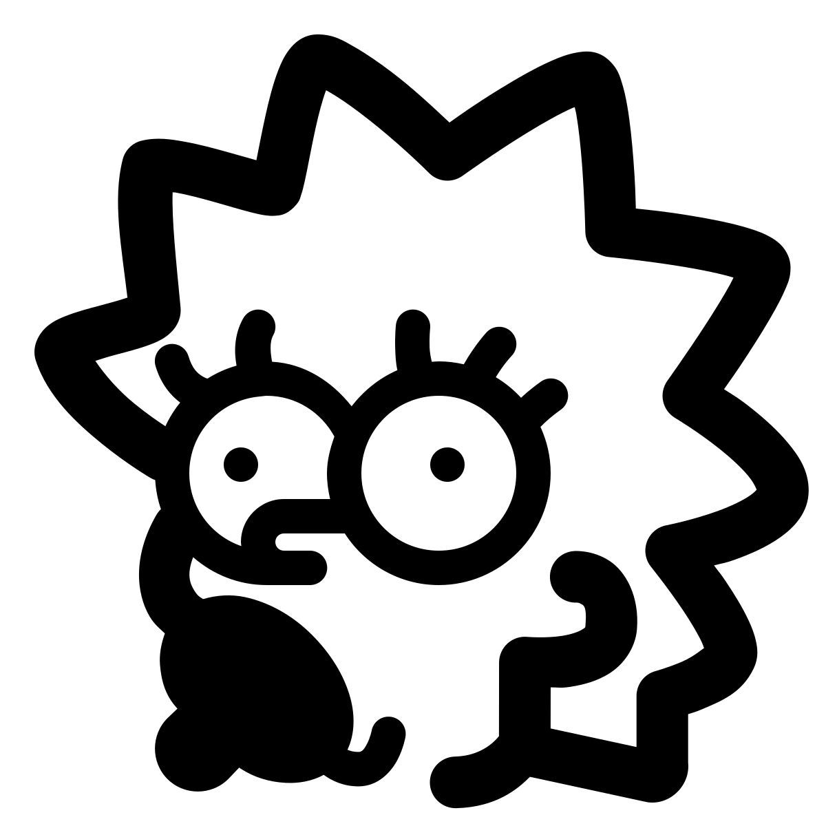 windows 11 outline style 玛吉 辛普森 icon