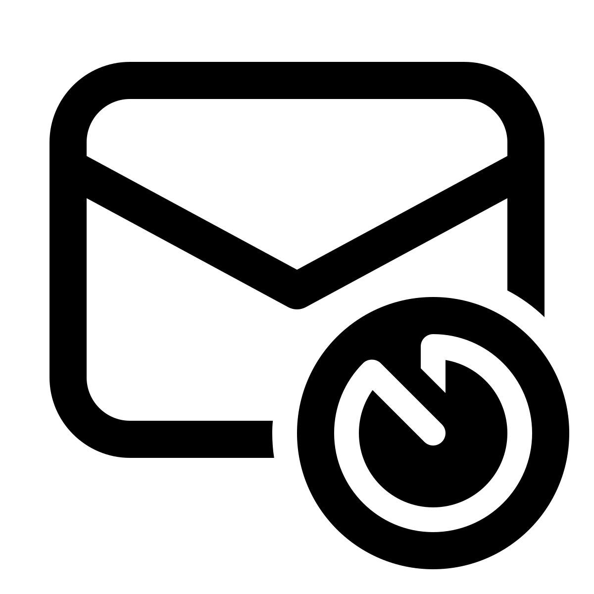windows 11 outline style mail by timer icon