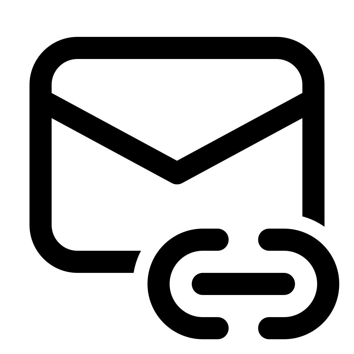 windows 11 outline style link da mensagem icon