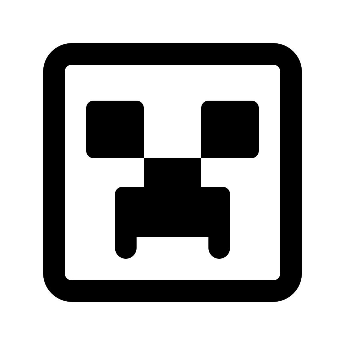 windows 11 outline style minecraft 爬行者 icon
