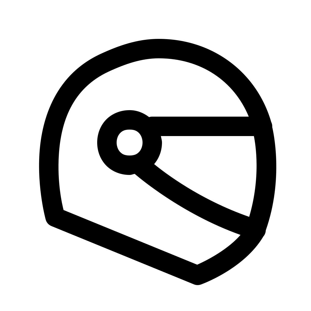 windows 11 outline style motorbike helmet icon